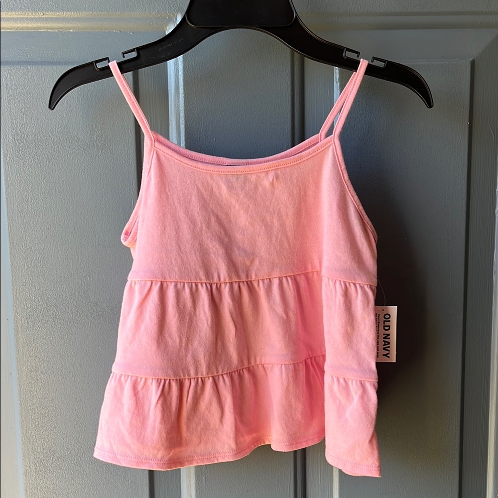 Old Navy Pink Tiered Tank Top